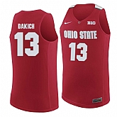 Ohio State Buckeyes #13 Andrew Dakich Red College Basketball Jersey Dzhi,baseball caps,new era cap wholesale,wholesale hats